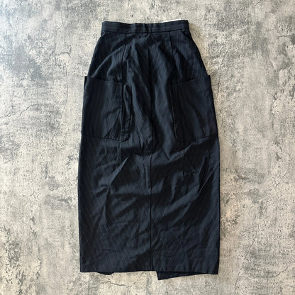 AD1992 Comme des Garçons Pinstripe Slit Skirt - 269archive