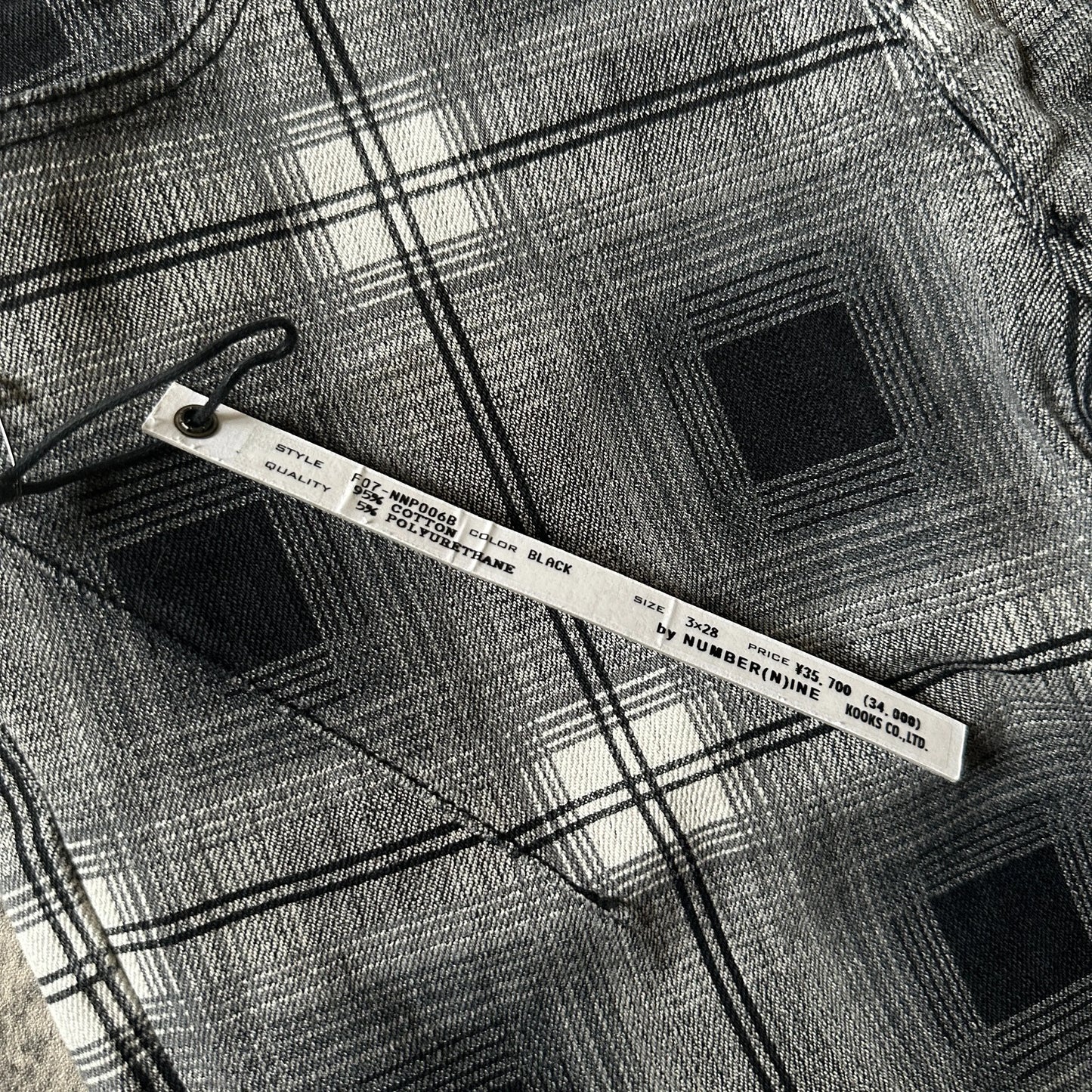 AW2007 Runway Number (N)ine Plaid Pain Denim - 269archive