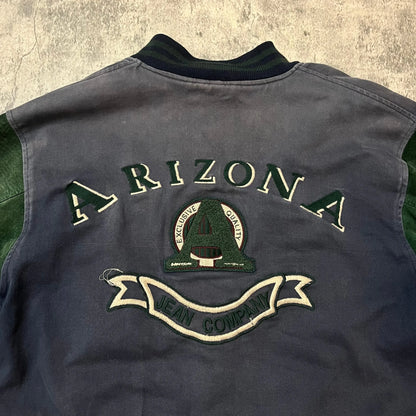 Distressed Suede Varsity Jacket - 269archive