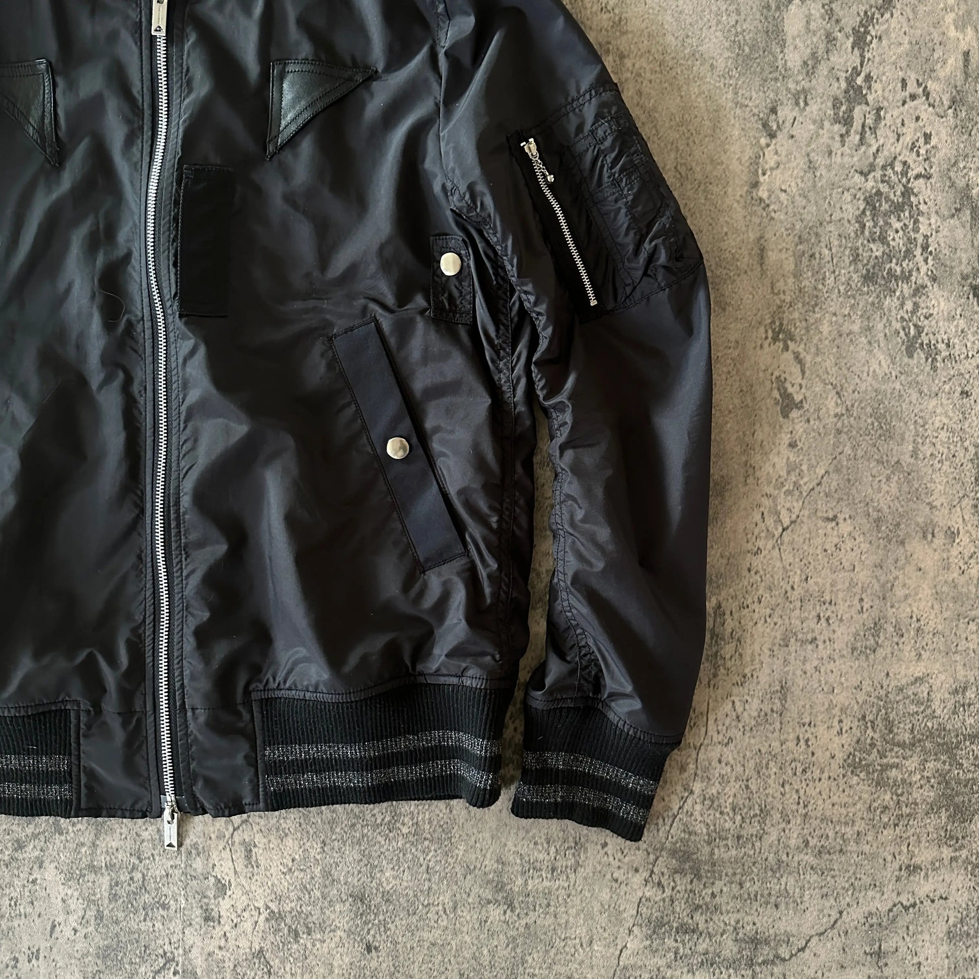Miharayasuhiro Leather Patch Bomber Jacket - 269archive