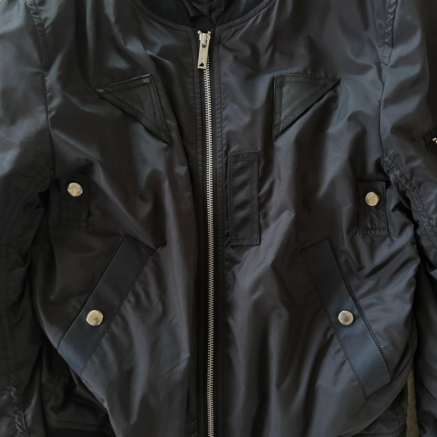 Miharayasuhiro Leather Patch Bomber Jacket - 269archive