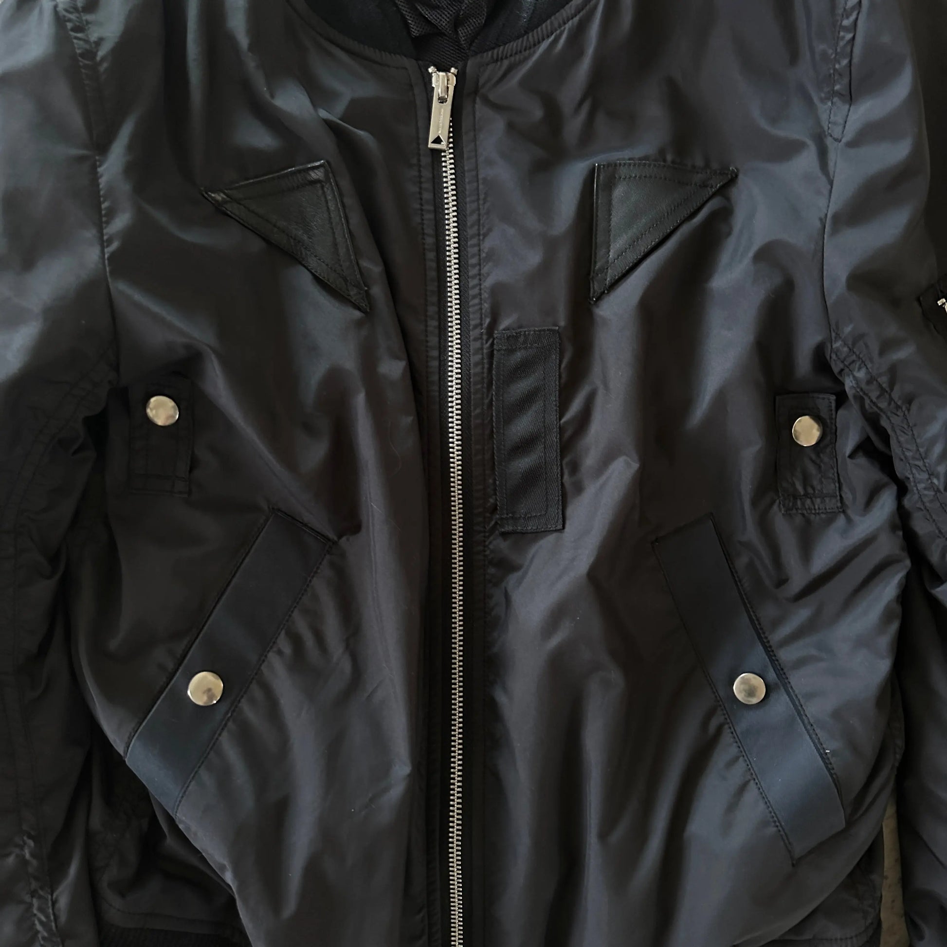 Miharayasuhiro Leather Patch Bomber Jacket - 269archive