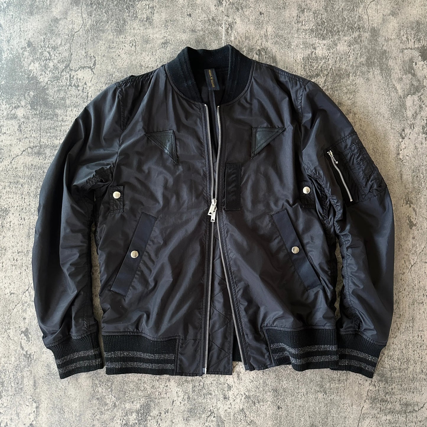Miharayasuhiro Leather Patch Bomber Jacket - 269archive