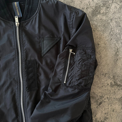 Miharayasuhiro Leather Patch Bomber Jacket - 269archive