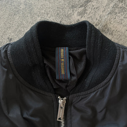 Miharayasuhiro Leather Patch Bomber Jacket - 269archive