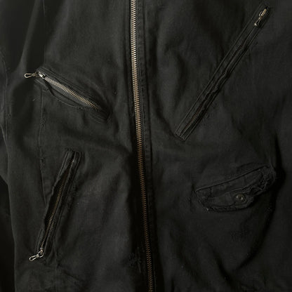 Pre-22 Sample Julius_7 Distressed Asymmetric 12oz Denim Jacket - 269archive