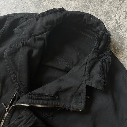 Pre-22 Sample Julius_7 Distressed Asymmetric 12oz Denim Jacket - 269archive