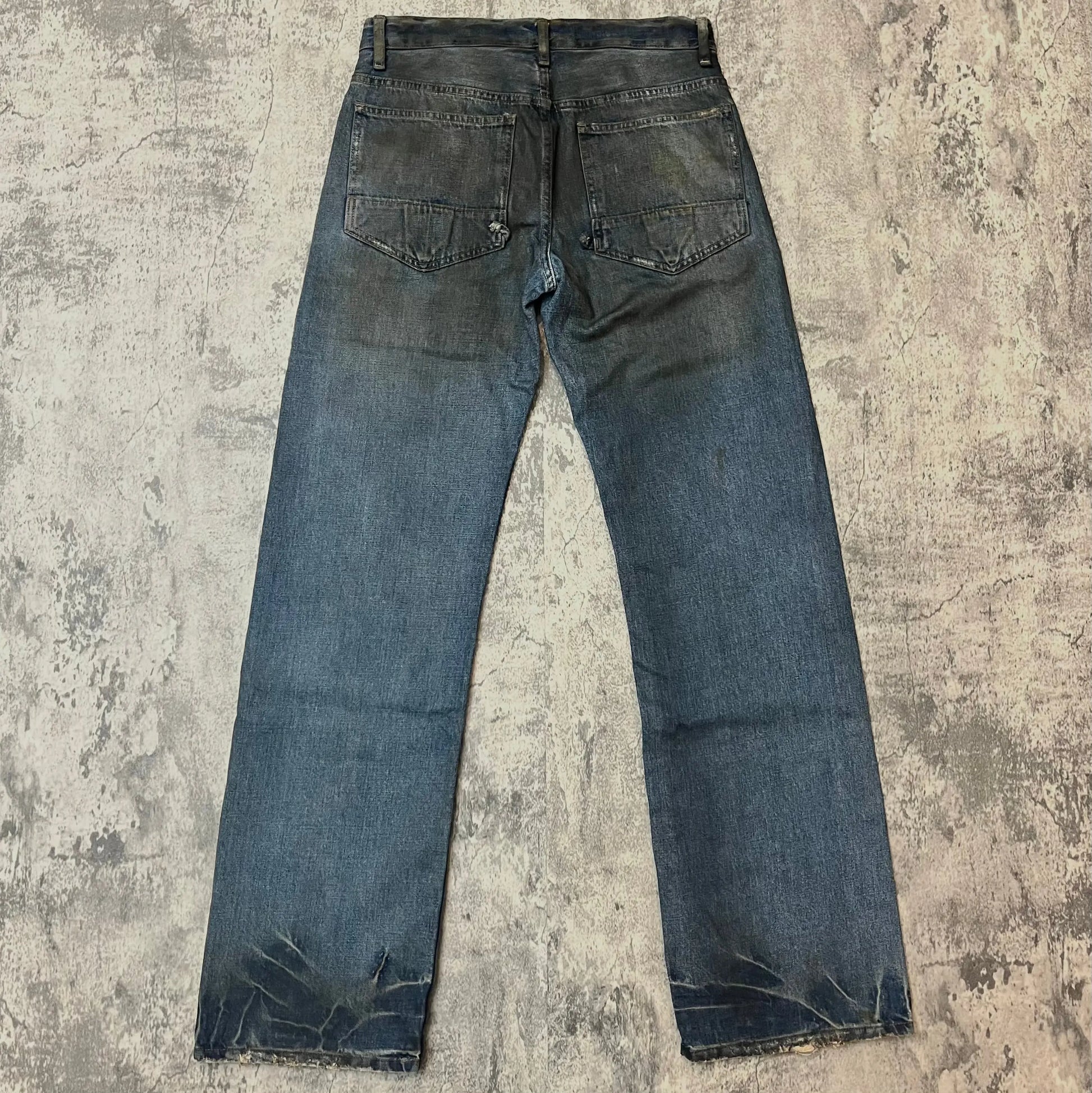 Rick Owens SLAB Distressed Mud-Wash Denim - 269archive