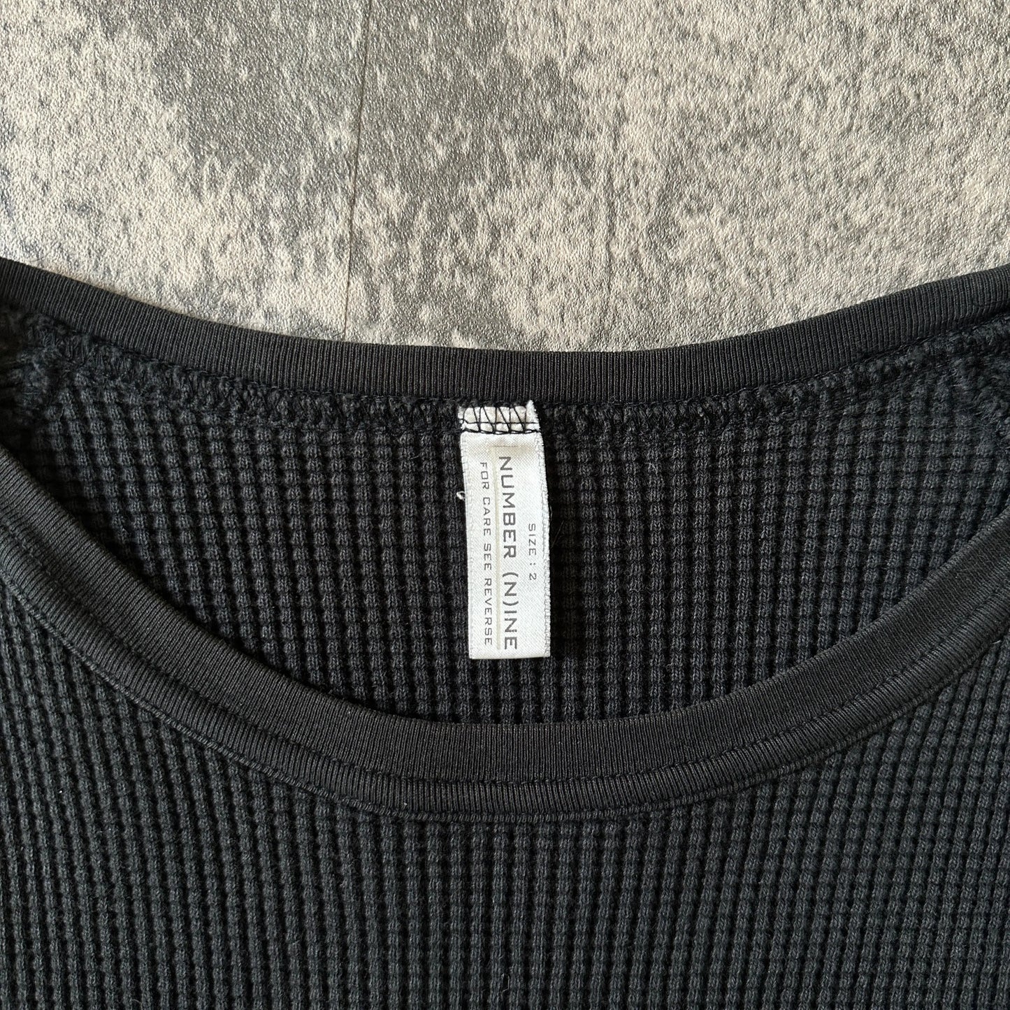 SS02 Number (N)ine Waffle Thermal Raglan Longsleeve - 269archive