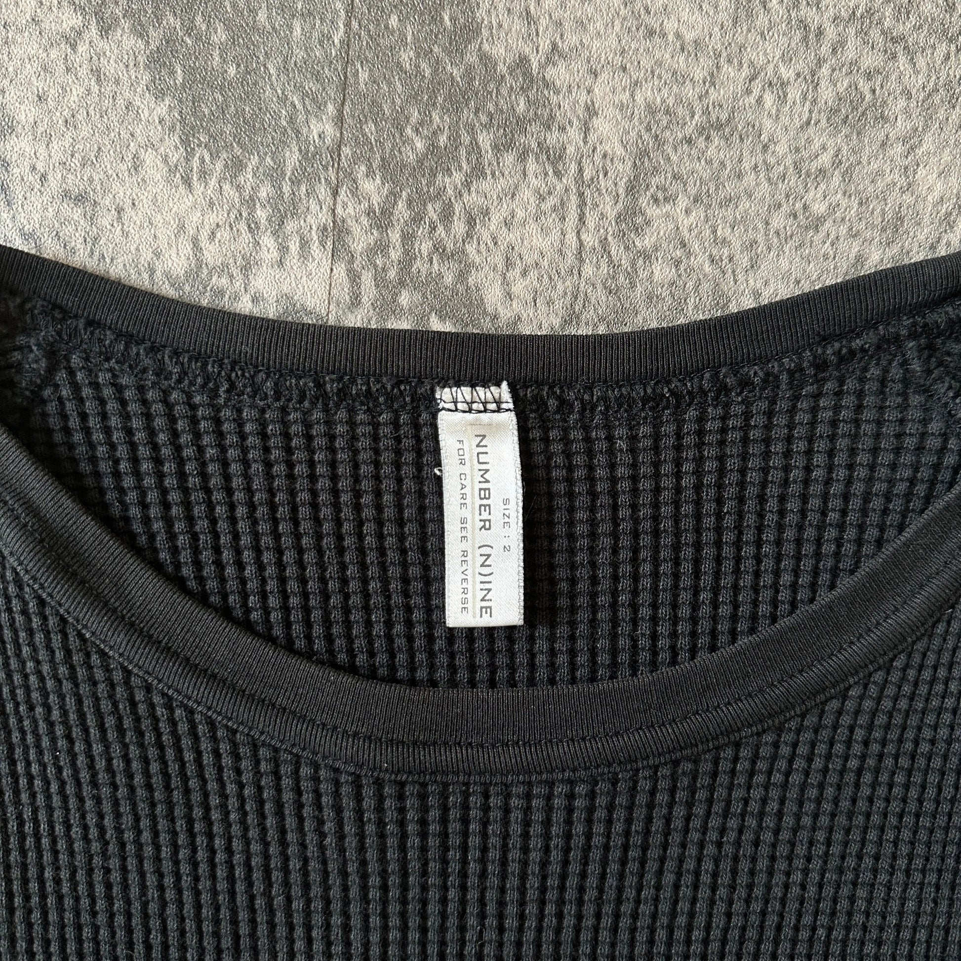 SS02 Number (N)ine Waffle Thermal Raglan Longsleeve - 269archive