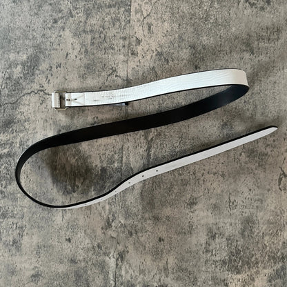 SS09 Raf Simons White Leather Belt - 269archive
