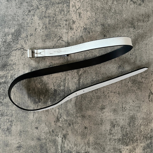 SS09 Raf Simons White Leather Belt - 269archive