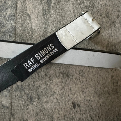 SS09 Raf Simons White Leather Belt - 269archive