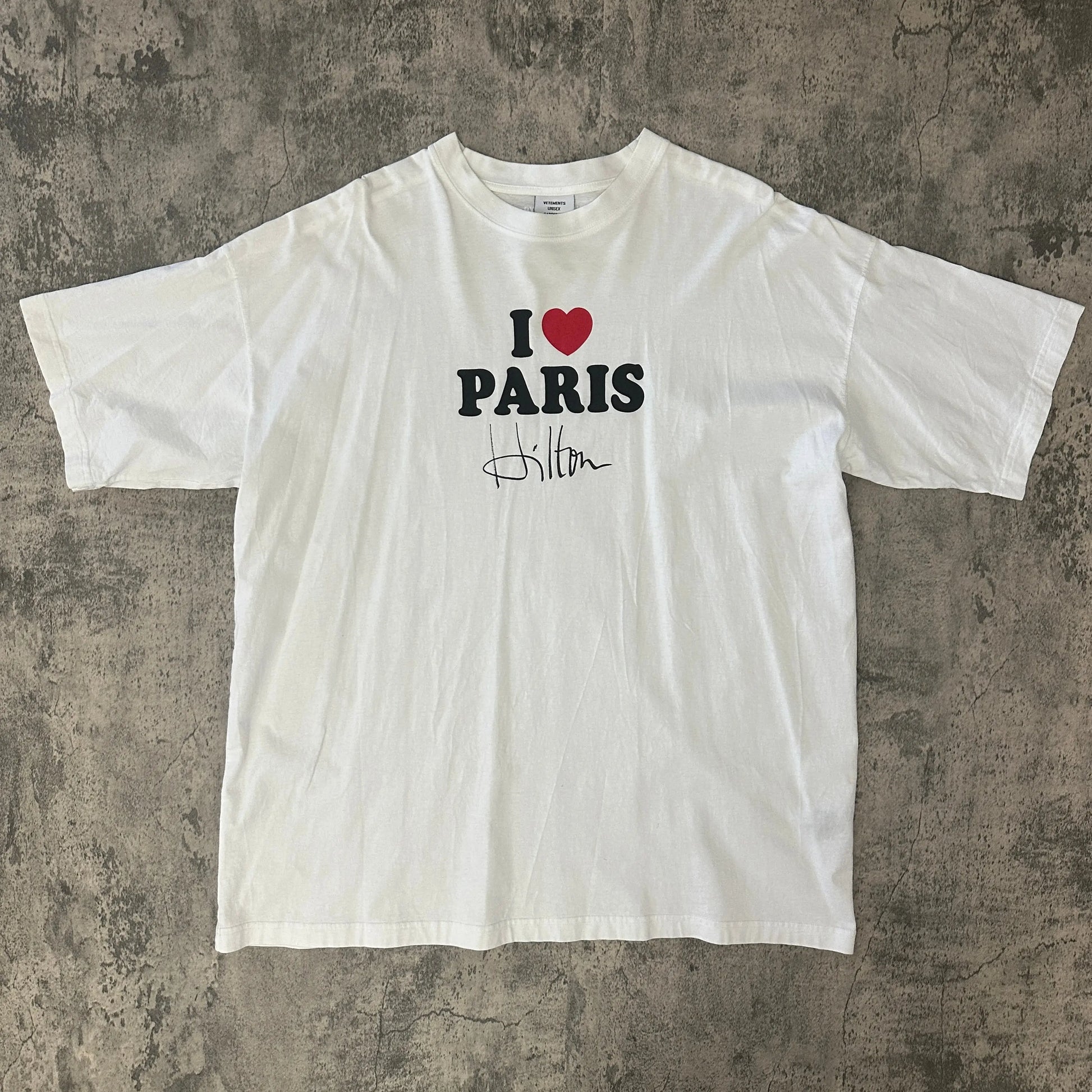 SS20 Vetements “I Love Paris Hilton” Oversized Tee - 269archive