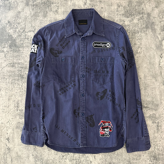 Hysteric Glamour Band Patch Work Shirt