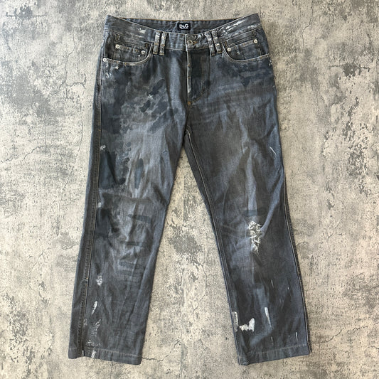 Dolce & Gabbana Distressed Painter Denim