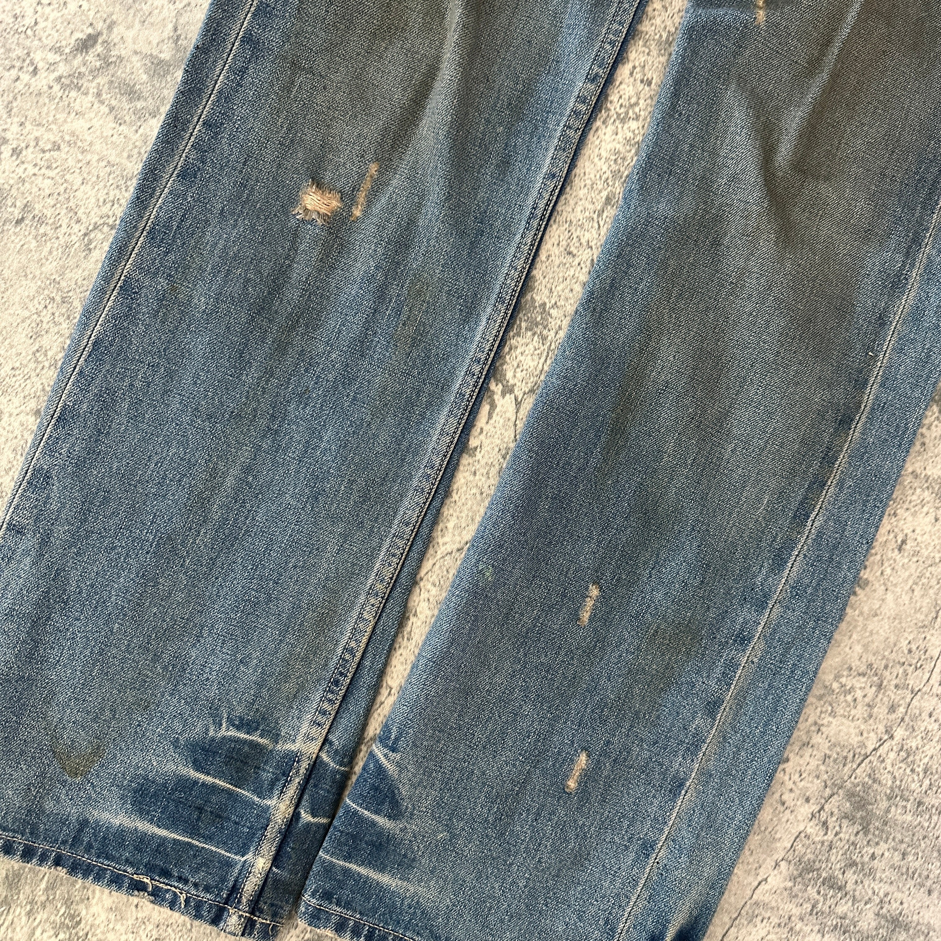 Rick Owens SLAB Distressed 5-Pocket Selvedge Jeans