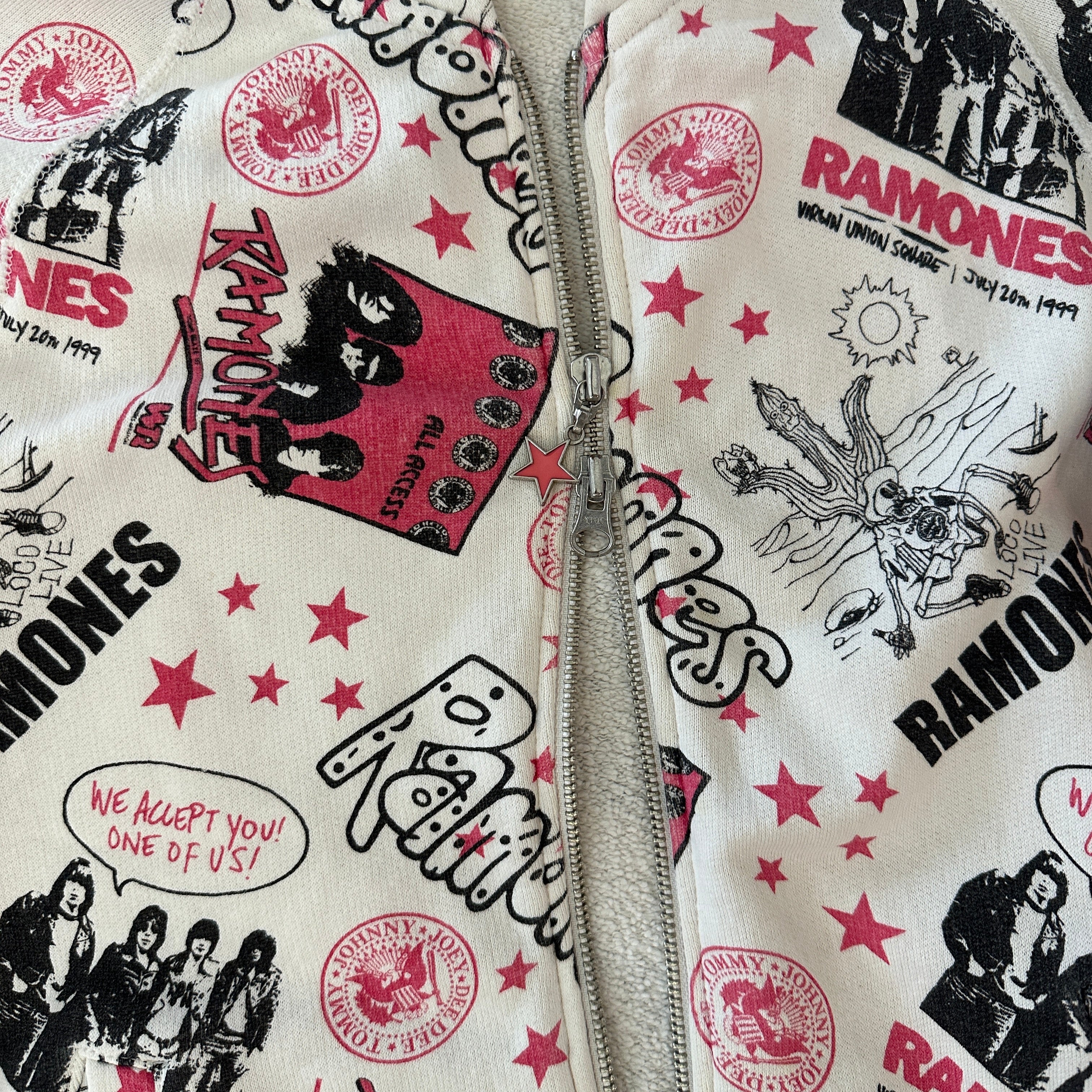 Hysteric Glamour x Ramones All-Over Print Zip-Up