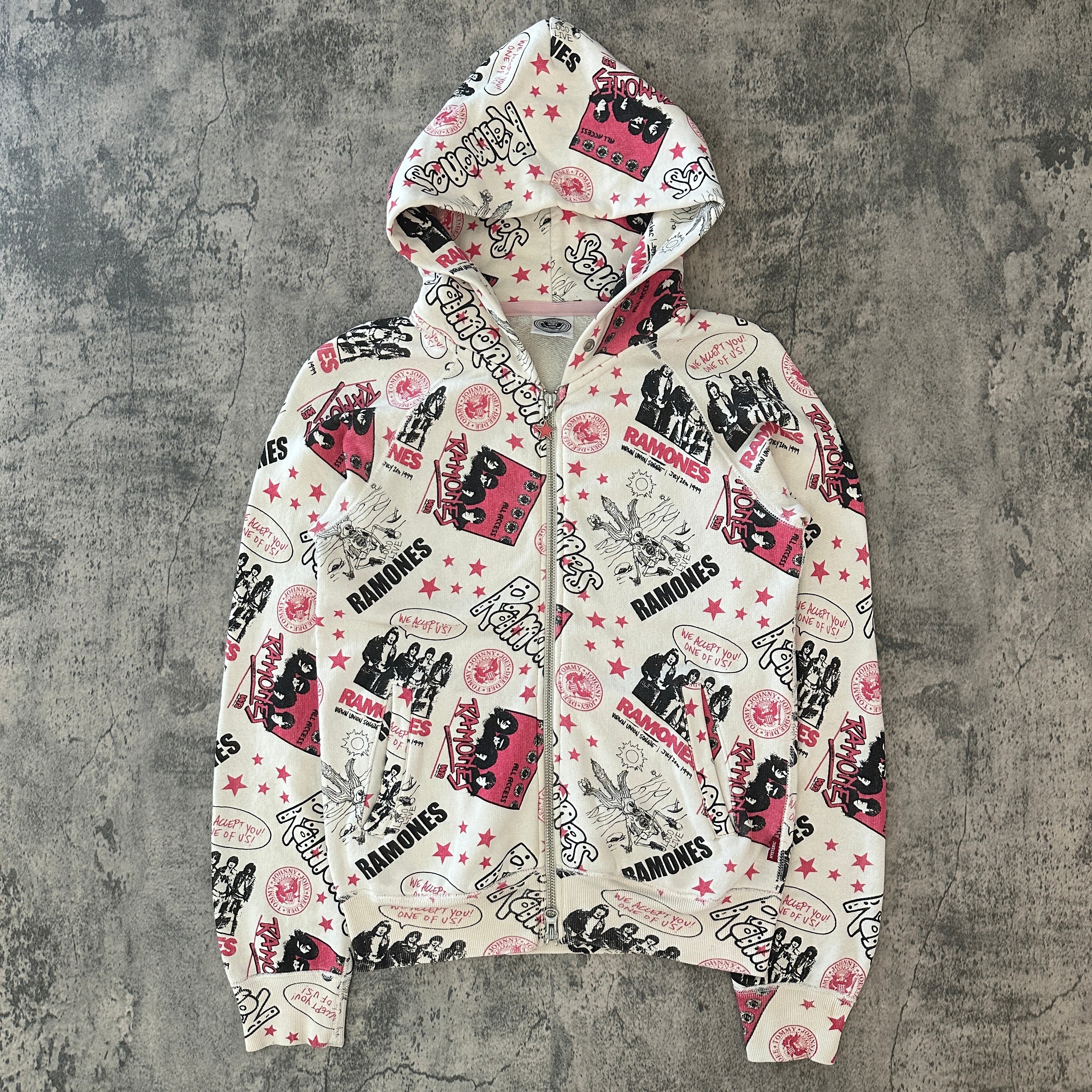 Hysteric Glamour x Ramones All-Over Print Zip-Up